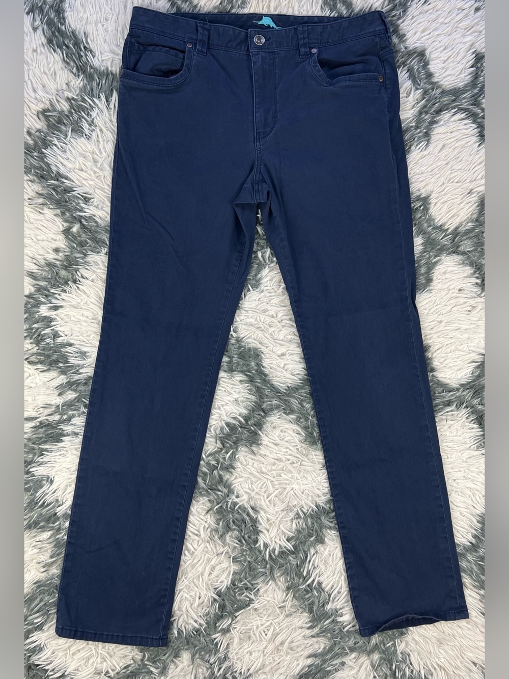Tommy Bahama Men’s Trousers Blue Navy Chino Flat Front Casual 36x32